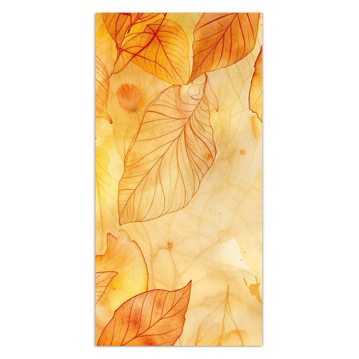 11 Größen – von 30 × 60 bis 60 × 150 cm – Wandbild - Durchscheinendes Laub - Hochformat