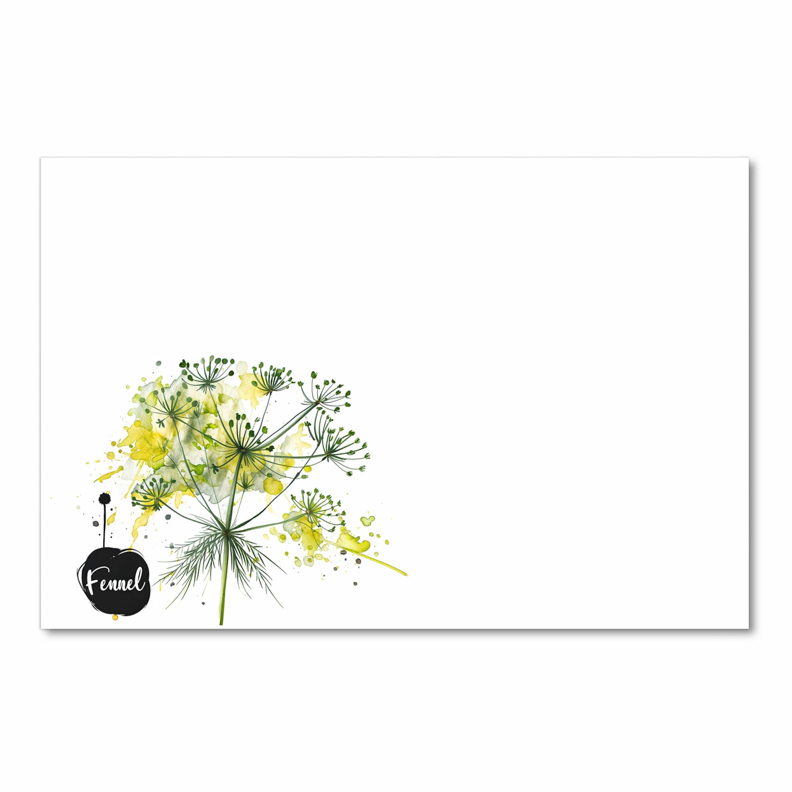 Wasserabweisender Küchenteppich mit Motiv Fennel Kunstwerk in Frontansicht