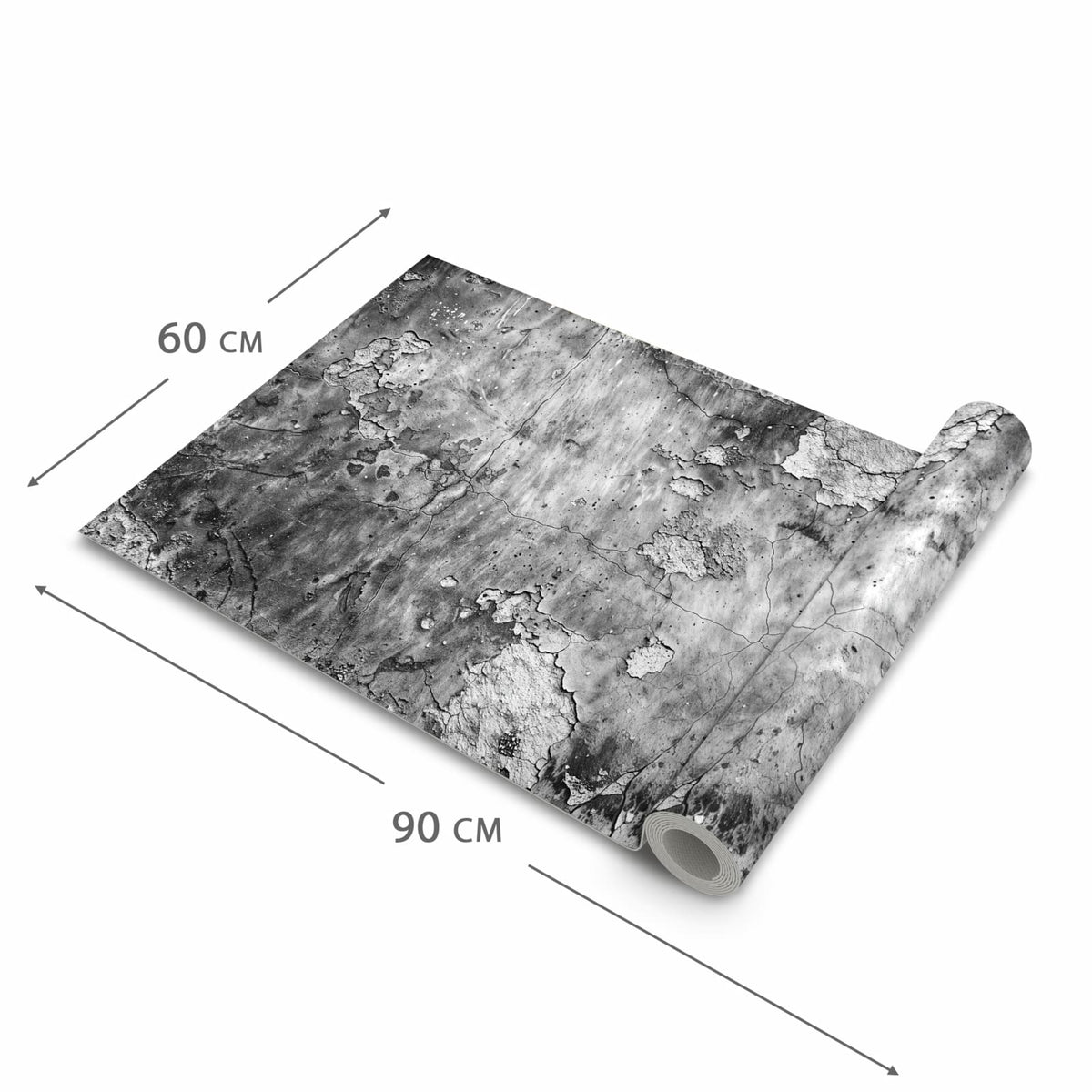 Küchenteppich mit Motiv Abgenutzte Wand in der Grösse 80x250 cm für Ordnung & Übersicht