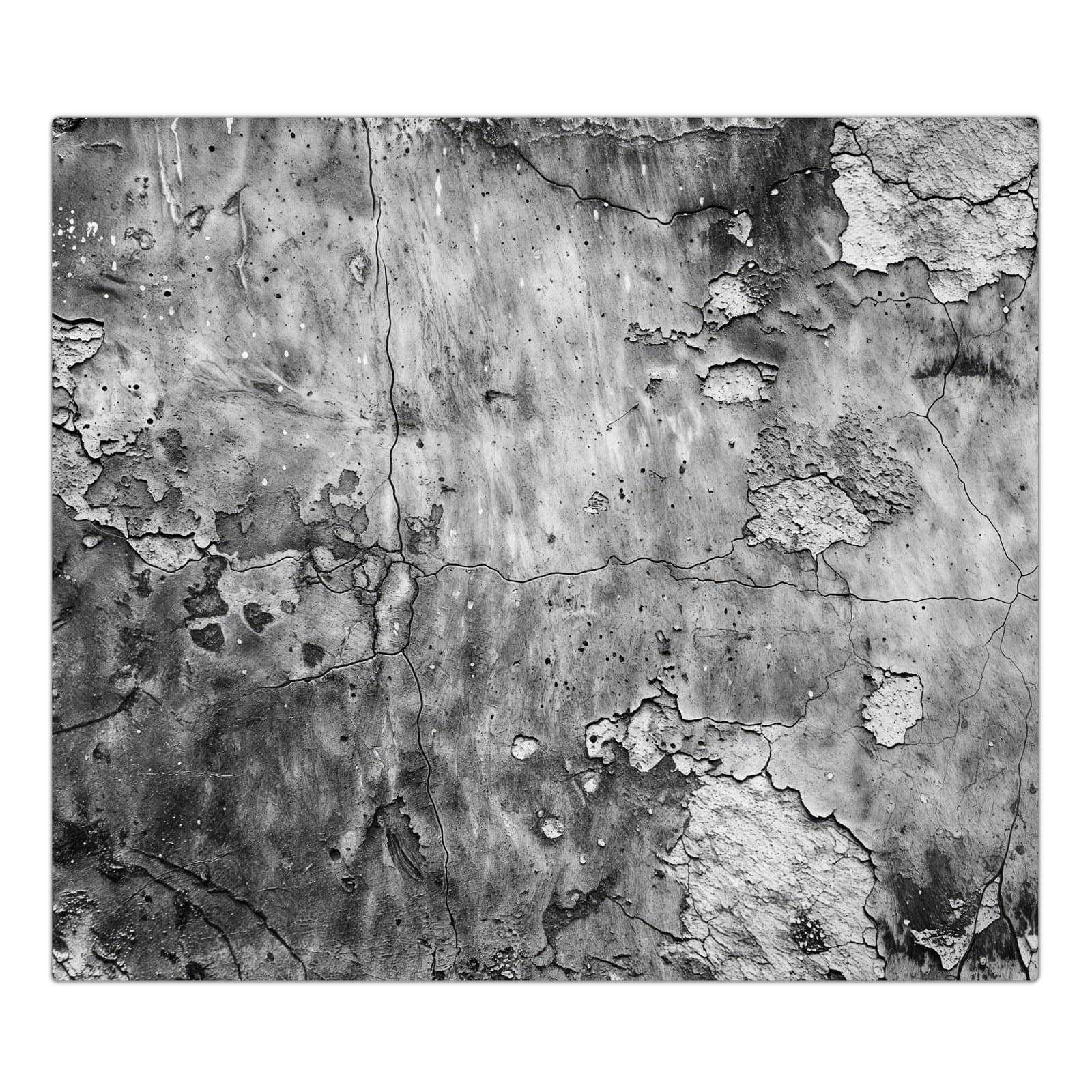 1-teilige Abdeckplatten für den Herd mit Abgenutzte Wand-Motiv in der Frontansicht #grösse_1-Teilig (60x52cm)