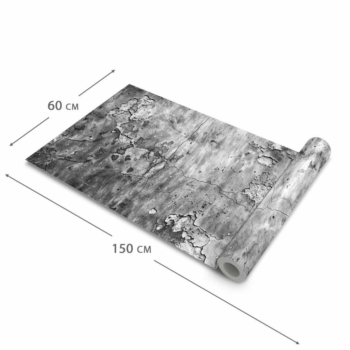 Waschbarer Küchenteppich mit Motiv Abgenutzte Wand in der Größe 80x200 cm