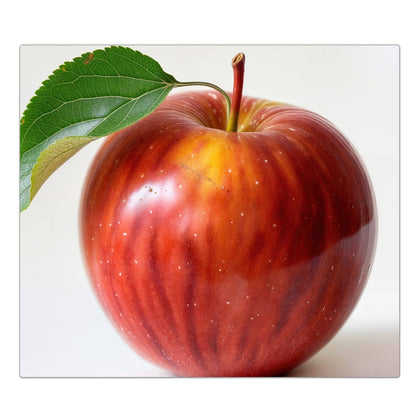 Herdabdeckplatte mit dem Motiv Roter Apfel mit Blatt