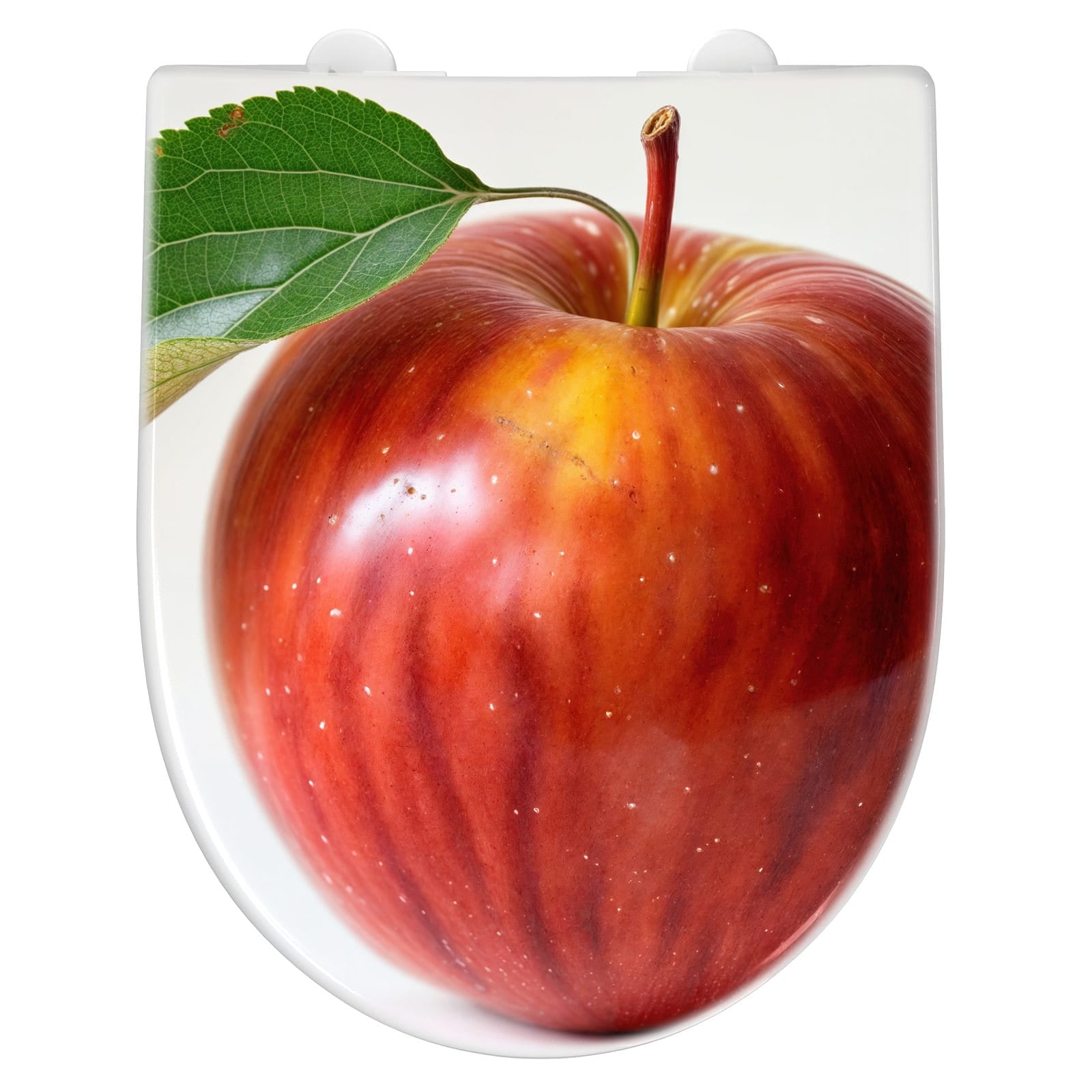 WC-Sitz mit Absenkautomatik Roter Apfel Mit Blatt