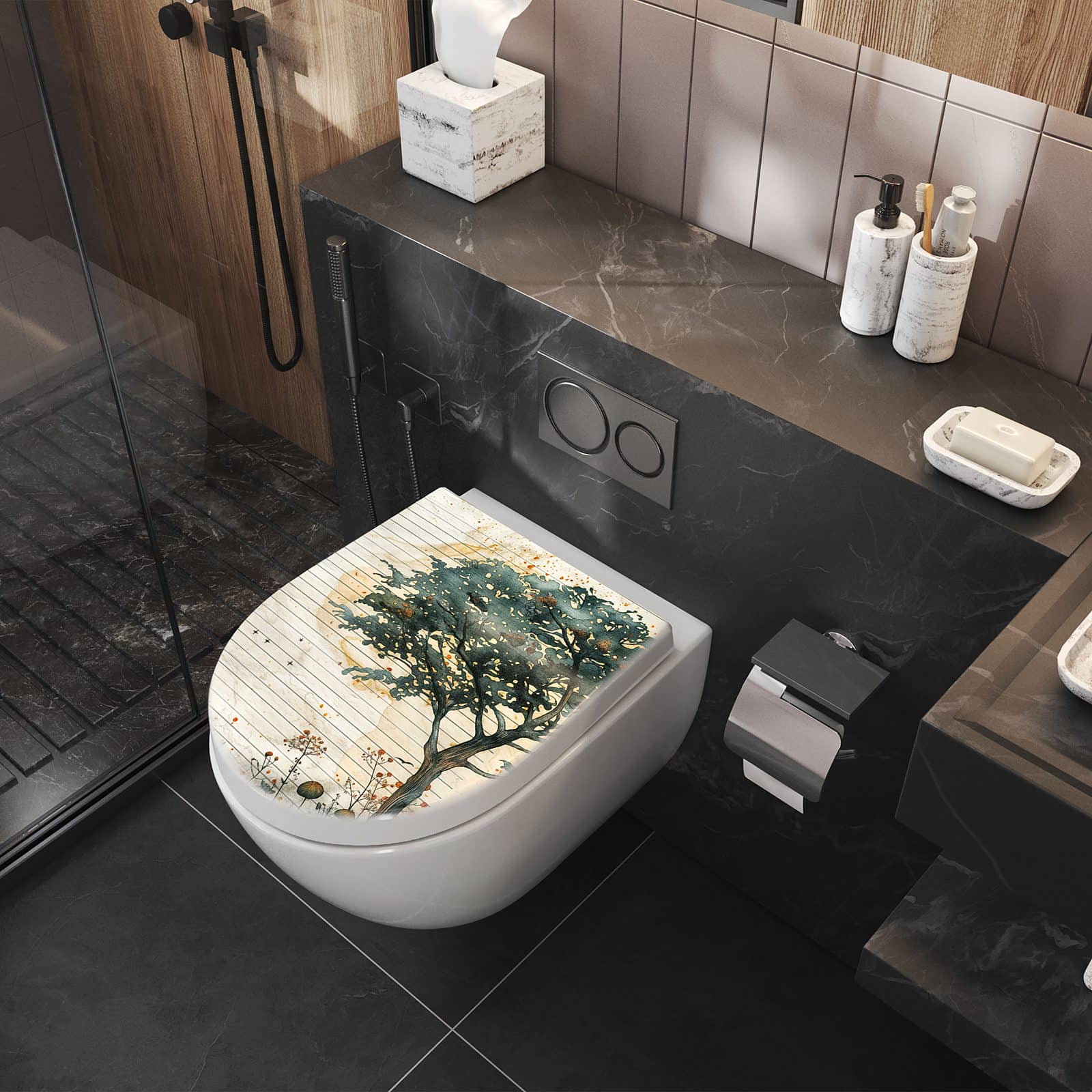 WC-Sitz mit Absenkautomatik Natur Notizblock