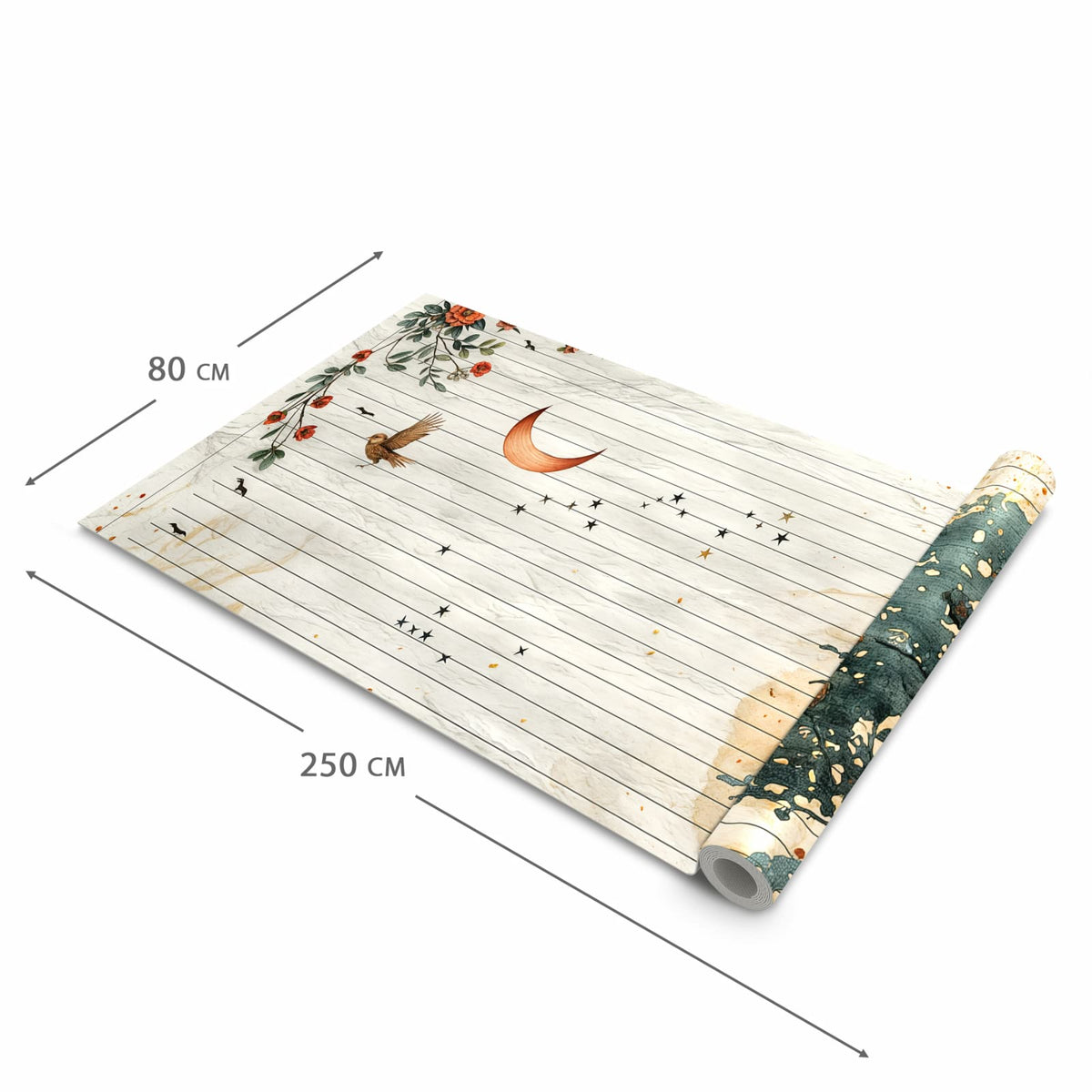 Küchenteppich mit Motiv Natur Notizblock in der Grösse 80x200 cm zum sicheren Aufbewahren