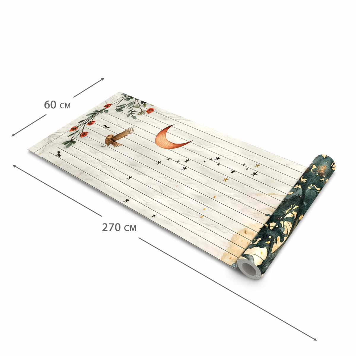 Küchenteppich mit Motiv Natur Notizblock in der Grösse 80x200 cm für Ordnung & Übersicht