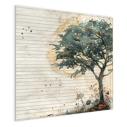 Magnettafel mit dem Motiv Baum auf Papier