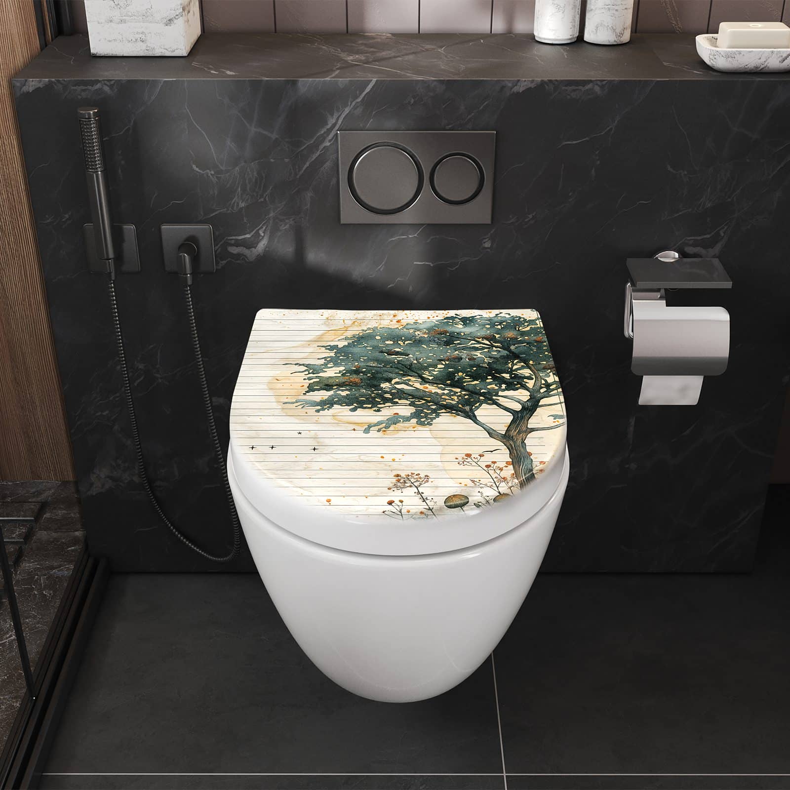 WC-Sitz mit Absenkautomatik Natur Notizblock