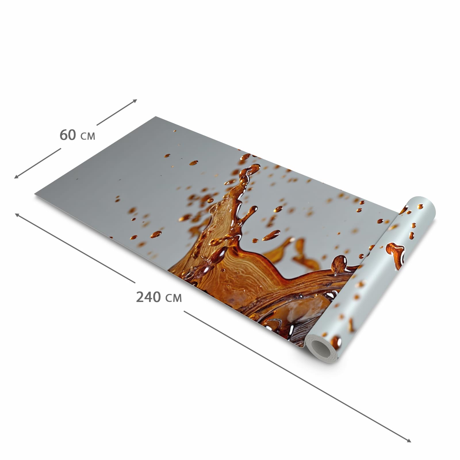 Bodenschonender Küchenteppich mit Motiv Kaffeeexplosion in der Grösse 60x90 cm