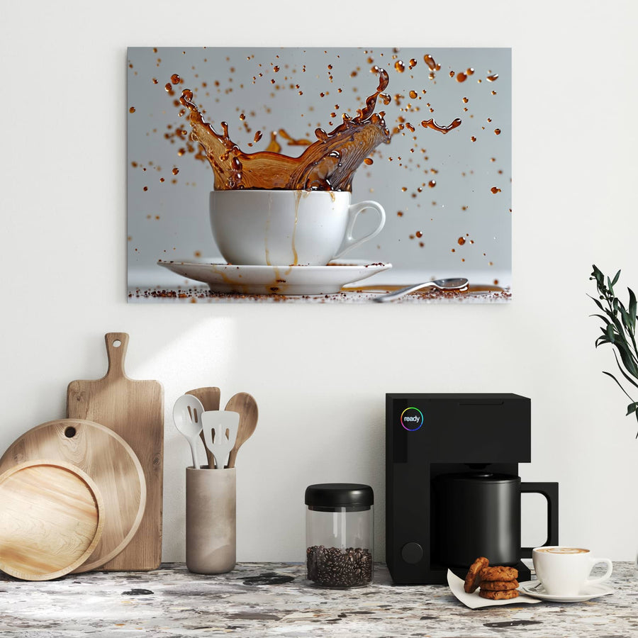 Maße Metall Magnettafel - Kaffeeexplosion