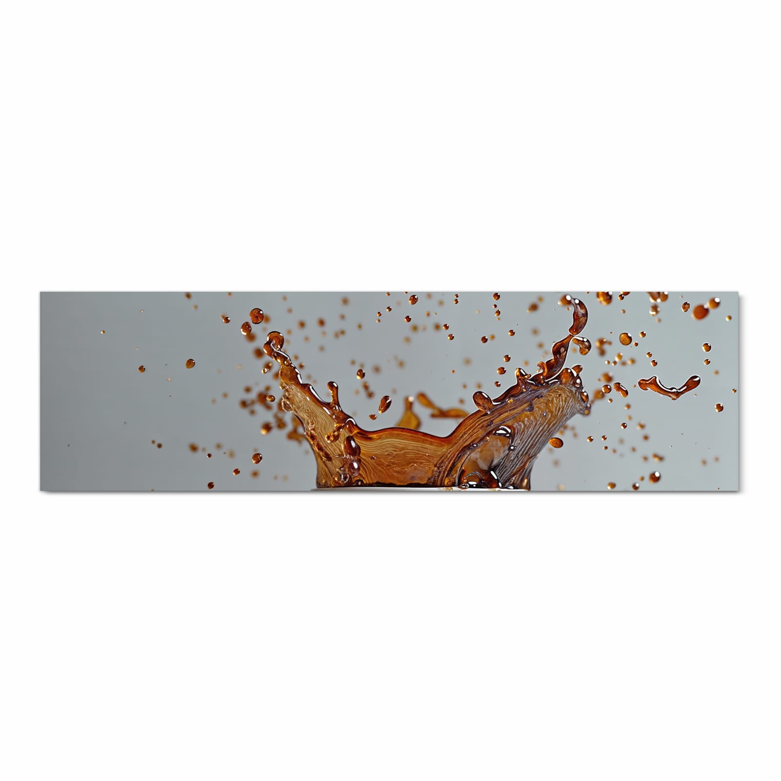 Geruchsneutraler großer Küchenteppich mit Motiv Kaffeeexplosion in Frontansicht