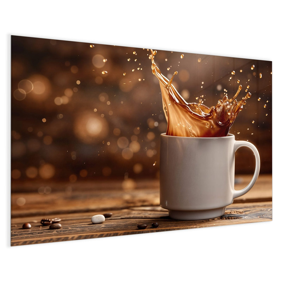 4 mm Glas statt lackiertem Blech – Magnettafel - Goldene Kaffeewelle