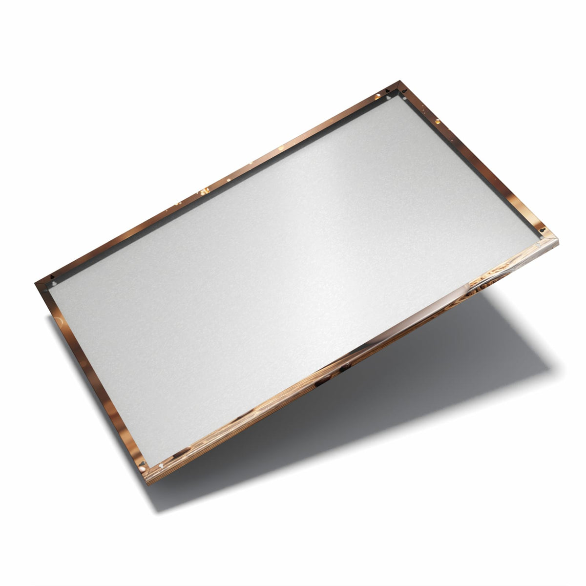 Nur 7 mm – liegt eng an der Wand – Metall Magnettafel - Goldene Kaffeewelle
