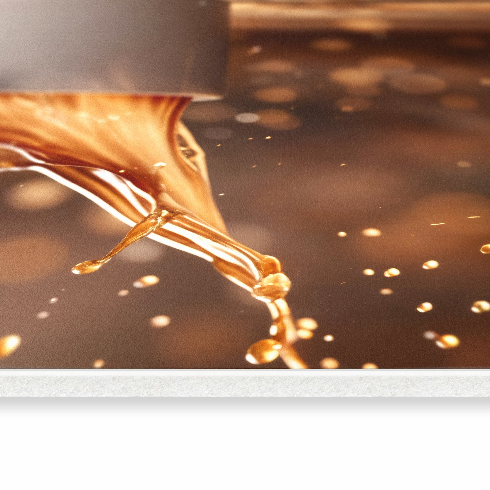 Fleckenresistenter rutschfester Läufer mit Motiv Kaffee Spritzer in seitlicher Ansicht