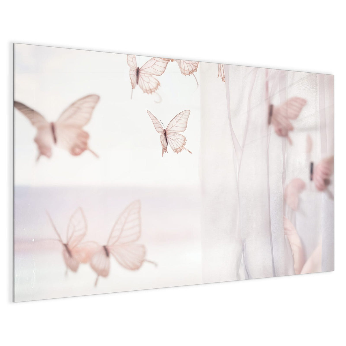 4 mm Glas statt lackiertem Blech – Magnettafel - Schmetterlinge am Meer