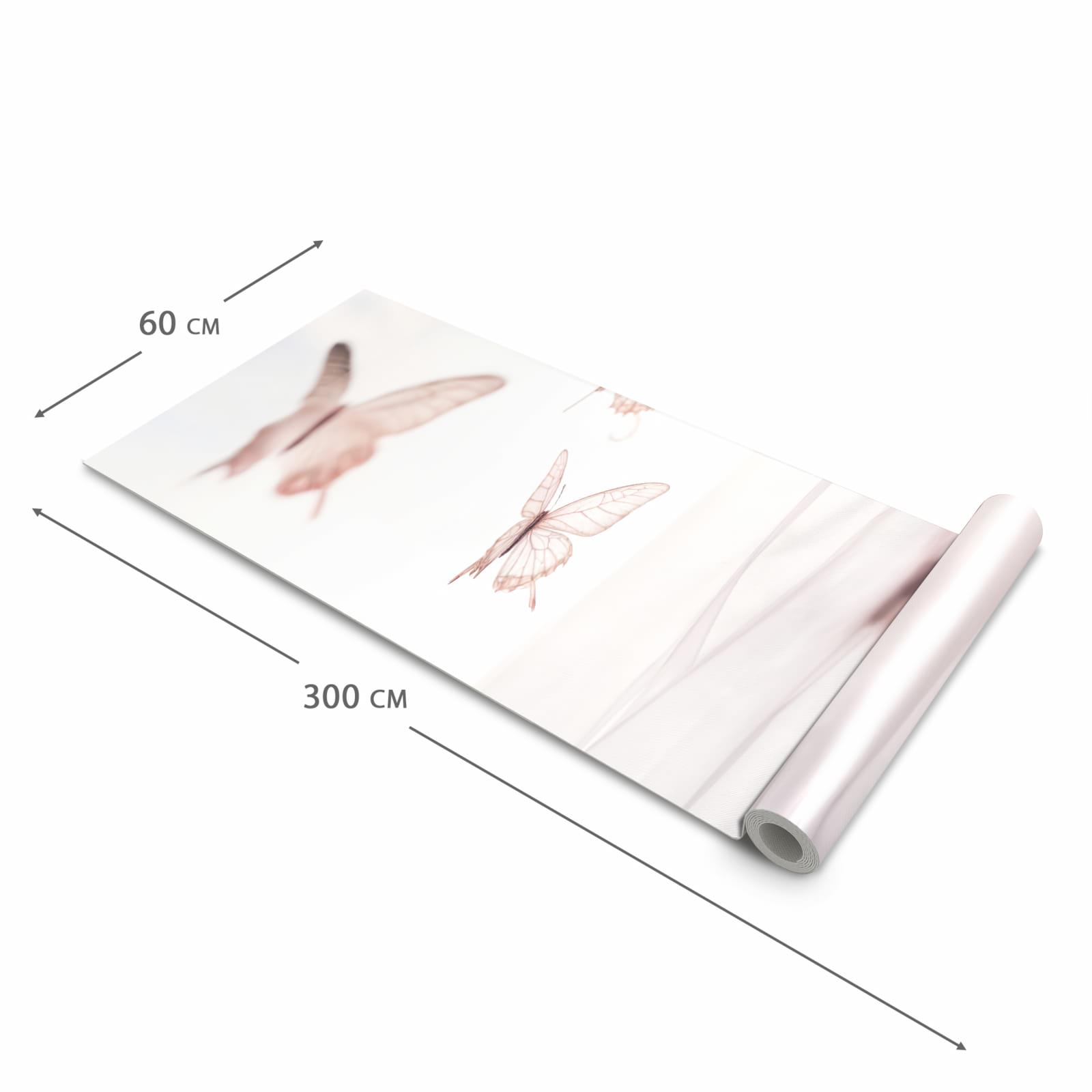 Rutschfester Küchenteppich mit Motiv Schmetterlinge Vorhangsins in der Grösse 60x300 cm spart Zeit
