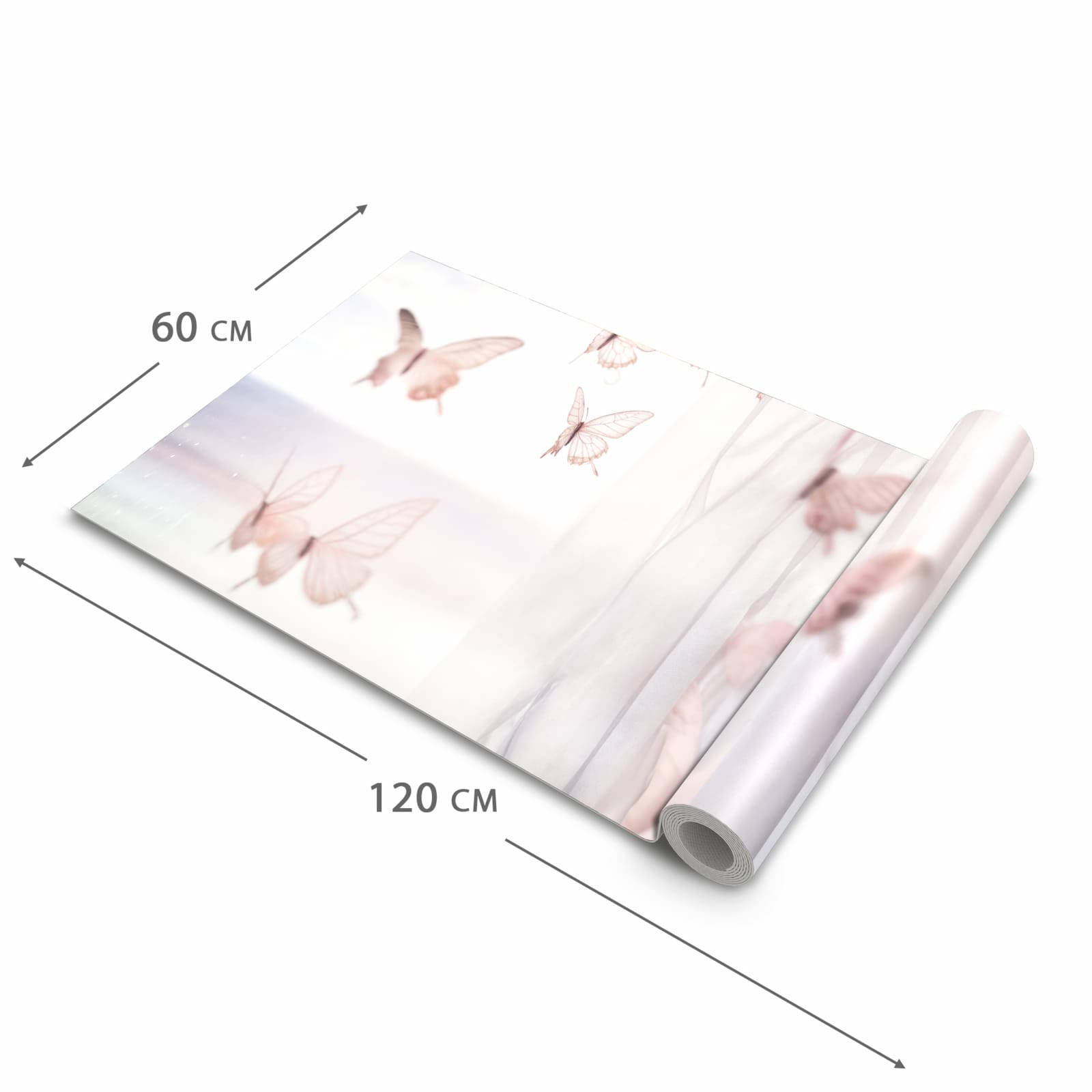 Bodenläufer mit Motiv Schmetterlinge Vorhangsins in der Grösse 60x300 cm für Ordnung & Übersicht