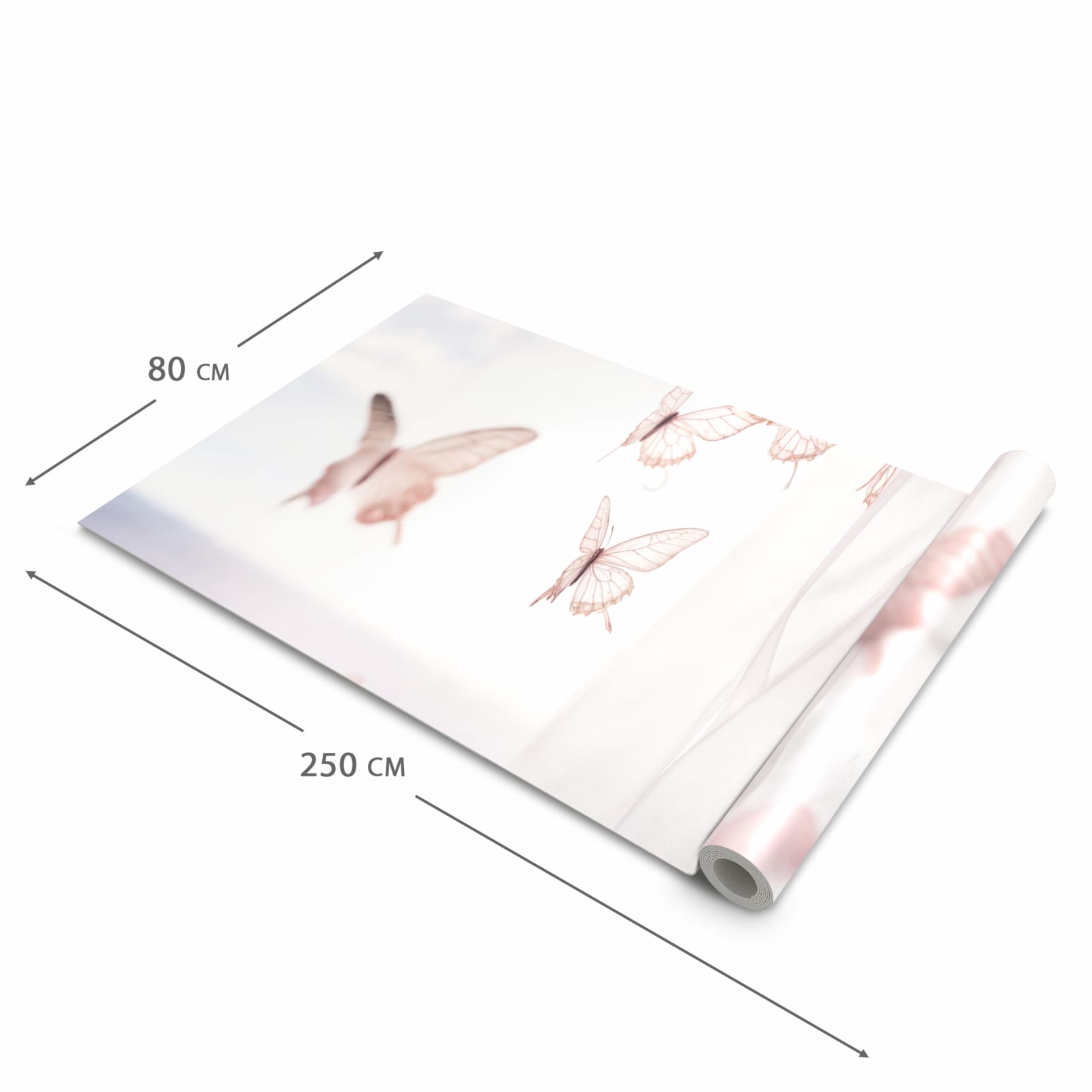 UV-beständiger waschbarer Küchenteppich mit Motiv Schmetterlinge Vorhangsins in der Größe 60x300 cm