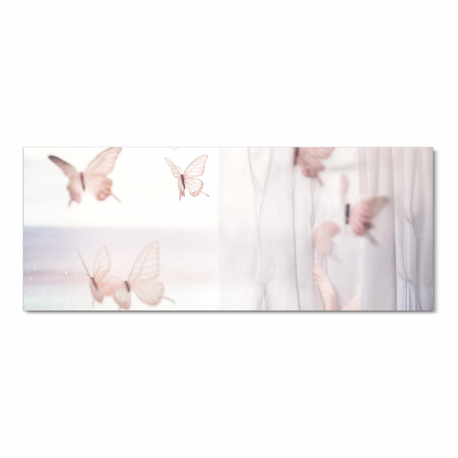 Schmutzabweisender Läufer für die Küche mit Motiv Schmetterlinge Vorhangsins in Frontansicht