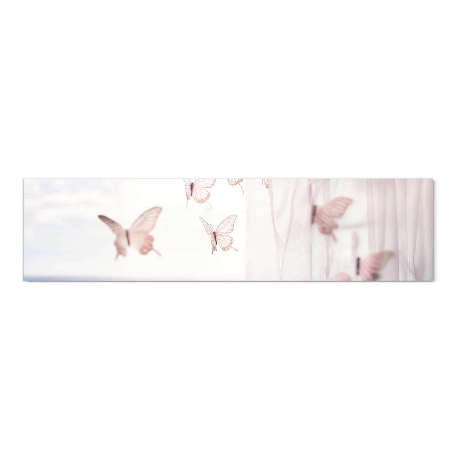 Langlebiger Küchenläufer mit Motiv Schmetterlinge Vorhangsins in Frontansicht