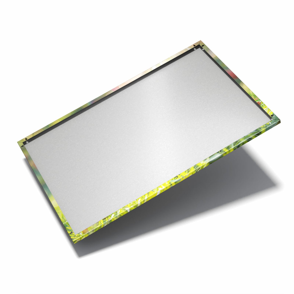Nur 7 mm – liegt eng an der Wand – Metall Magnettafel - Korb mit roten Äpfeln