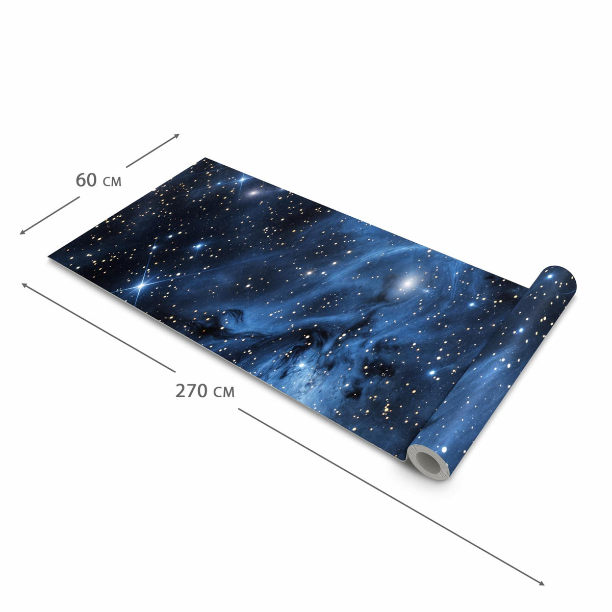 Hygienischer rutschfester Küchenläufer mit Motiv Sanfte Sternenhinmel in der Grösse 60x270 cm