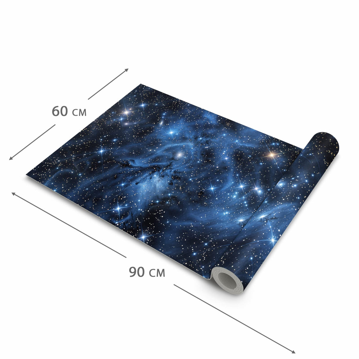 Waschbarer Küchenläufer nach Maß mit Motiv Sanfte Sternenhinmel in der Größe 60x270 cm