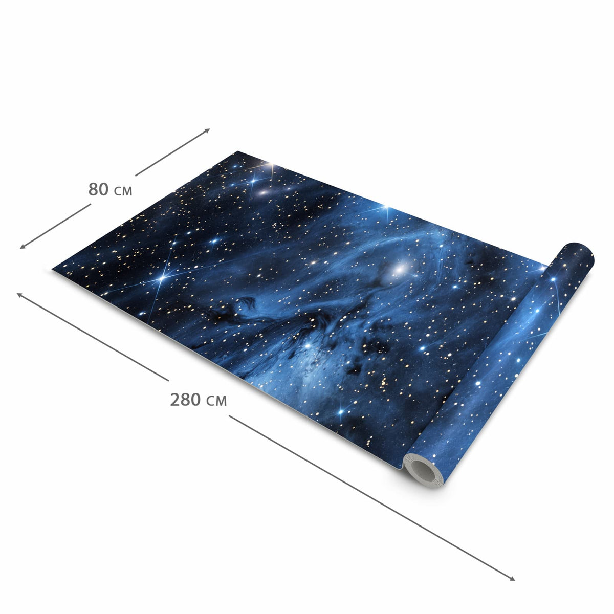 Feuchtigkeitsresistenter Küchenläufer mit Motiv Sanfte Sternenhinmel in der Größe 60x270 cm