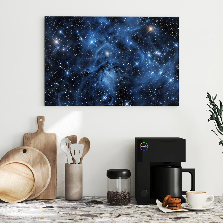 Maße Metall Magnettafel - Blauer Sternennebel