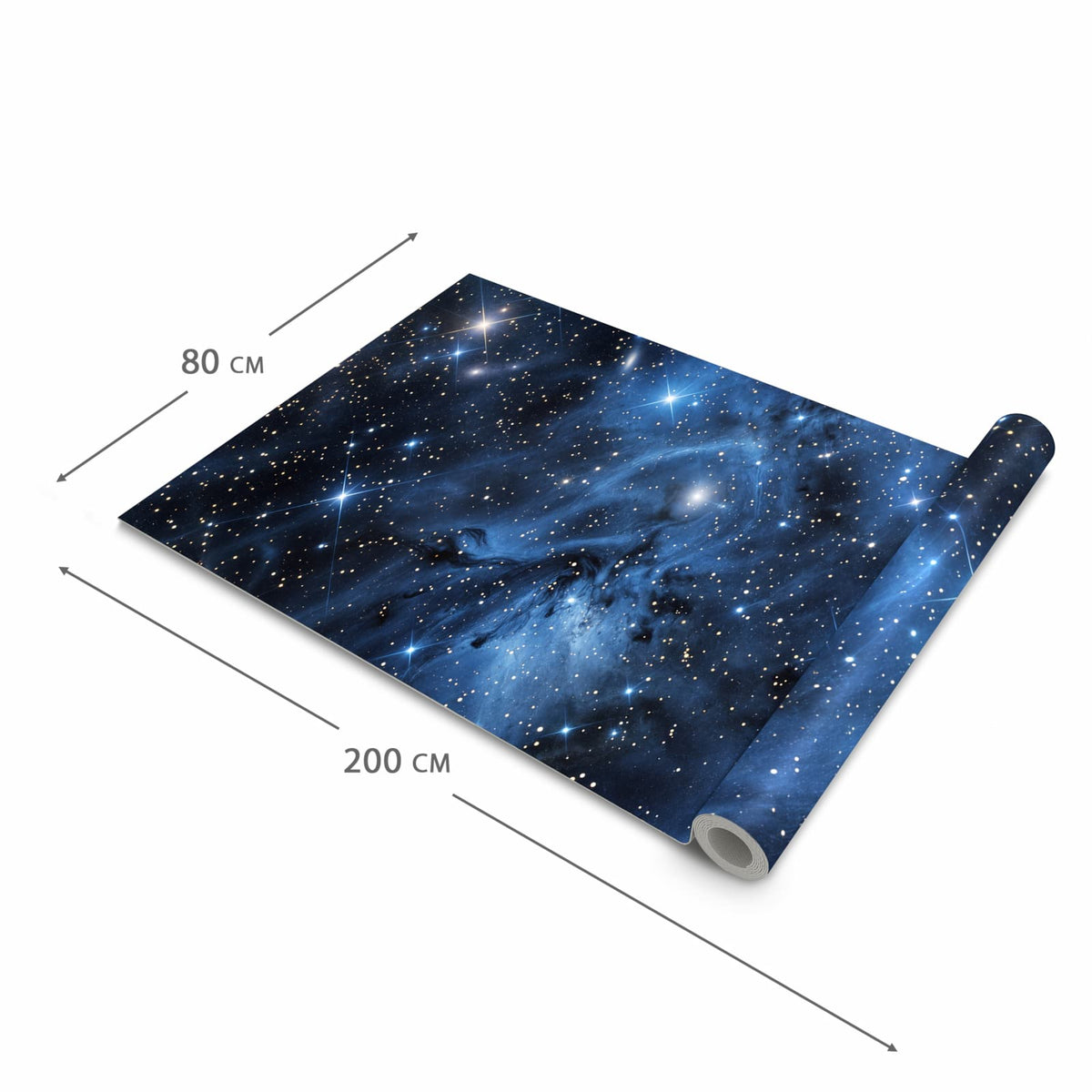 Langlebiger waschbarer Küchenläufer mit Motiv Sanfte Sternenhinmel in der Grösse 60x270 cm