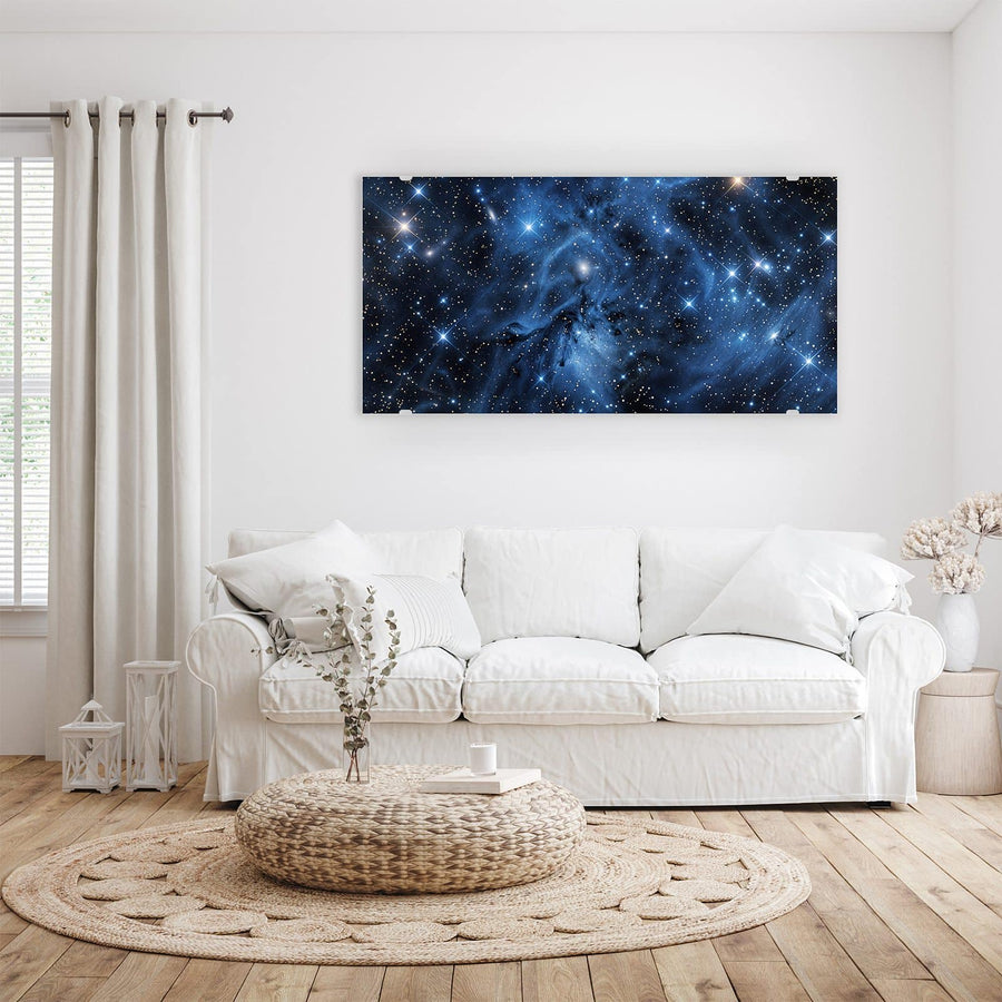 Maße Wandbild - Blauer Sternennebel - Querformat