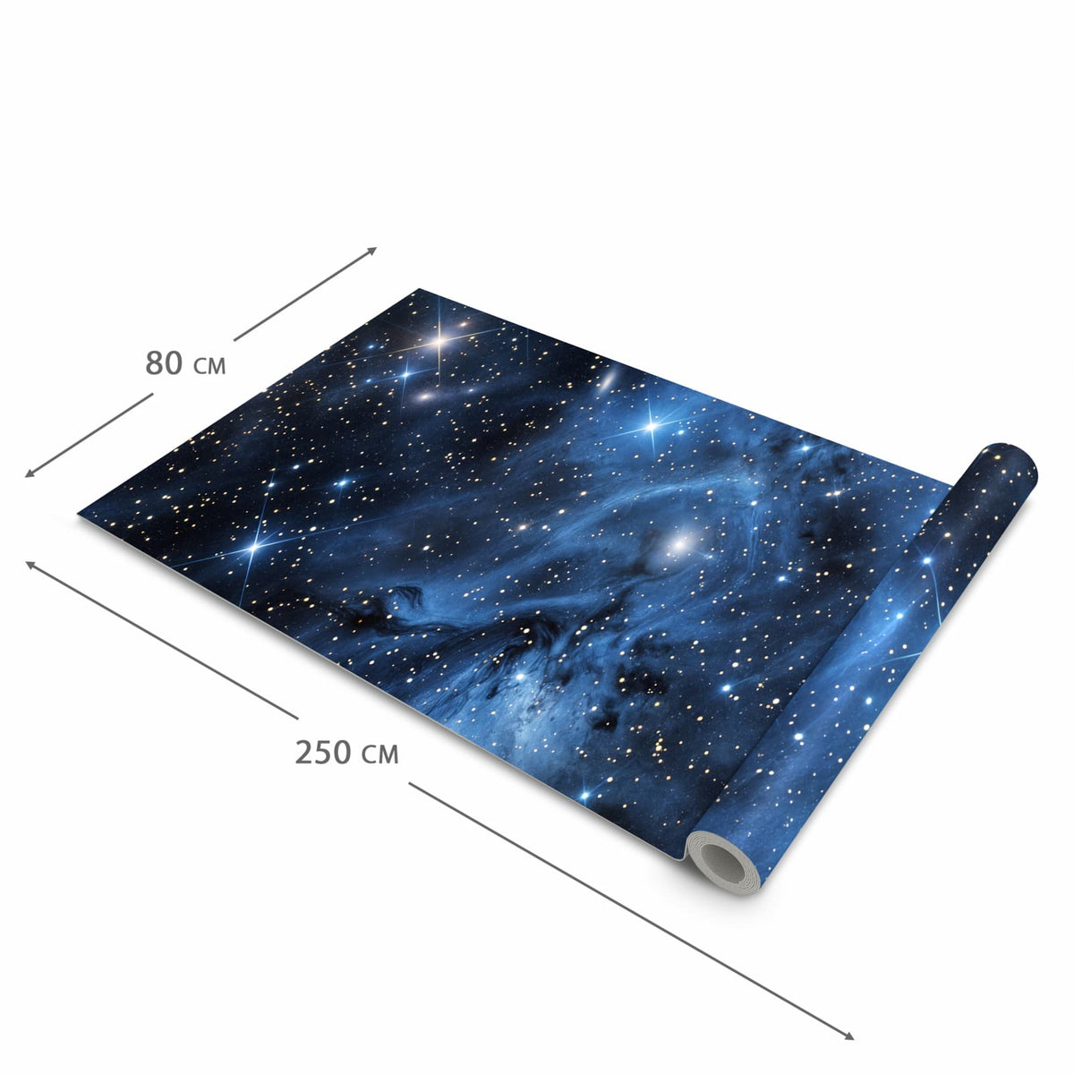 Rutschfester moderner Küchenläufer mit Motiv Sanfte Sternenhinmel in der Grösse 60x270 cm