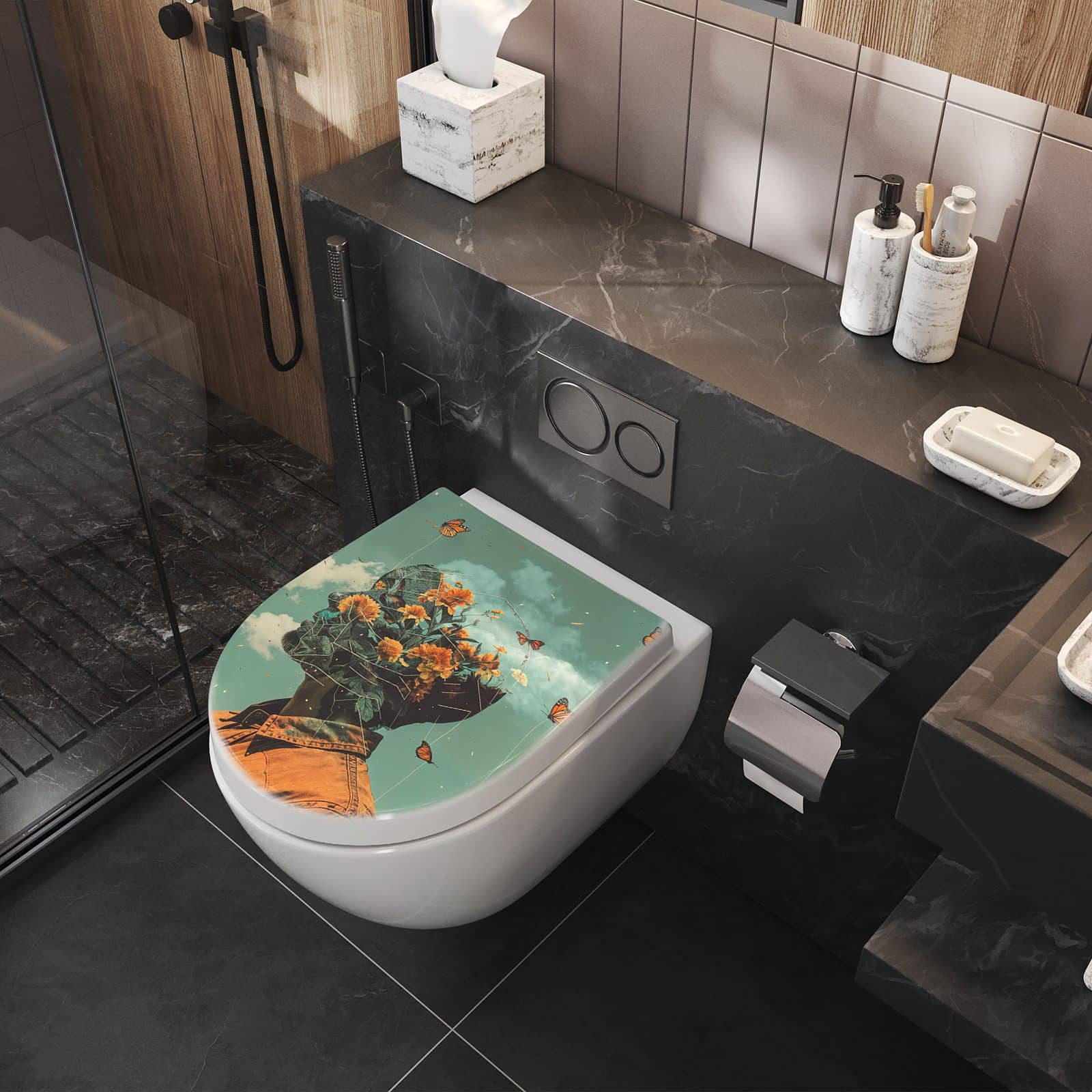 WC-Sitz mit Absenkautomatik Natur Vision