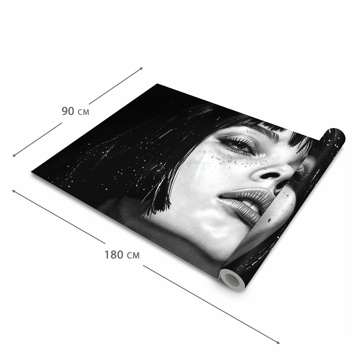 Farbbeständiger Bodenläufer mit Motiv Mystischer Blick in der Grösse 60x240 cm