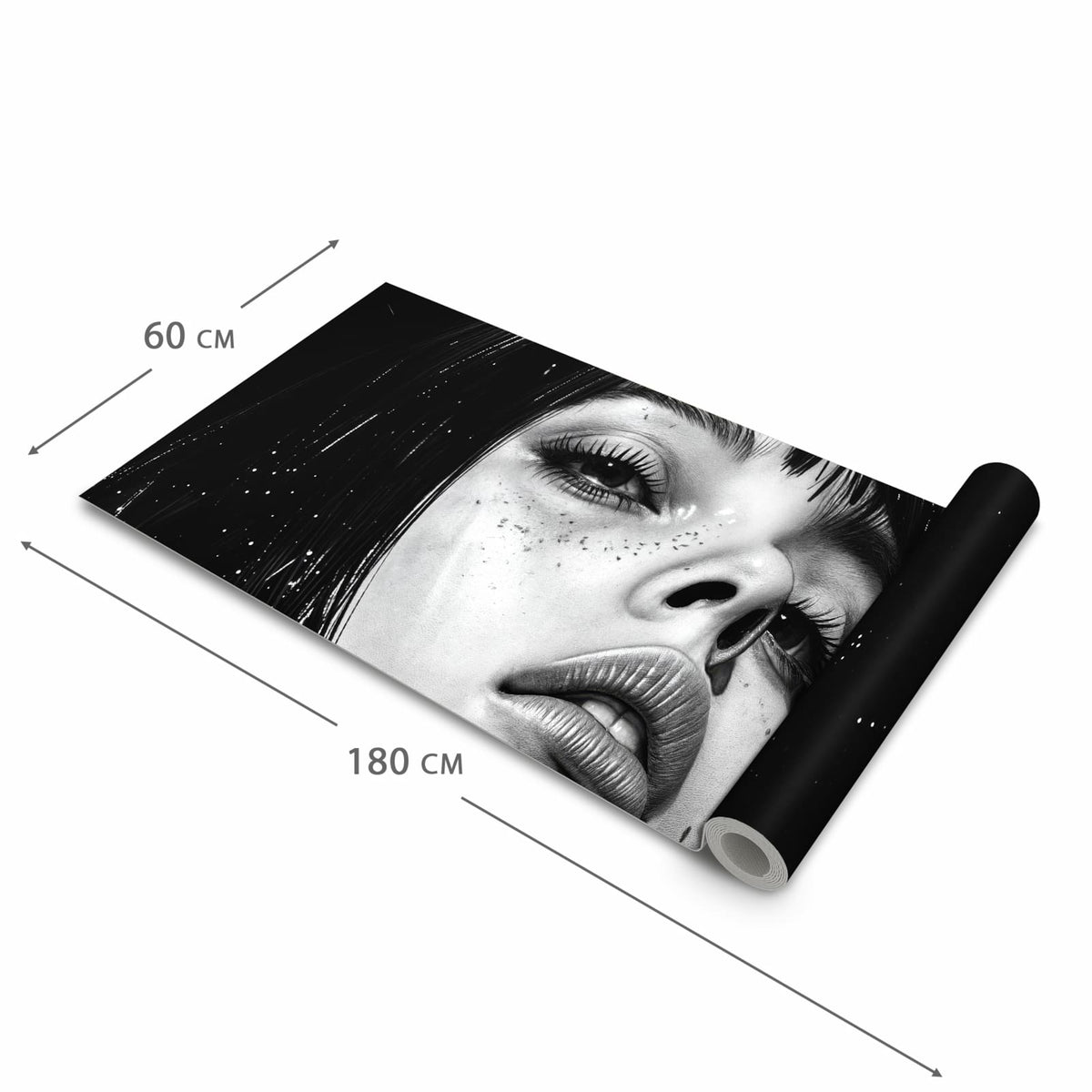 Hygienischer Küchenläufer mit Motiv Mystischer Blick in der Größe 60x240 cm für den Flur