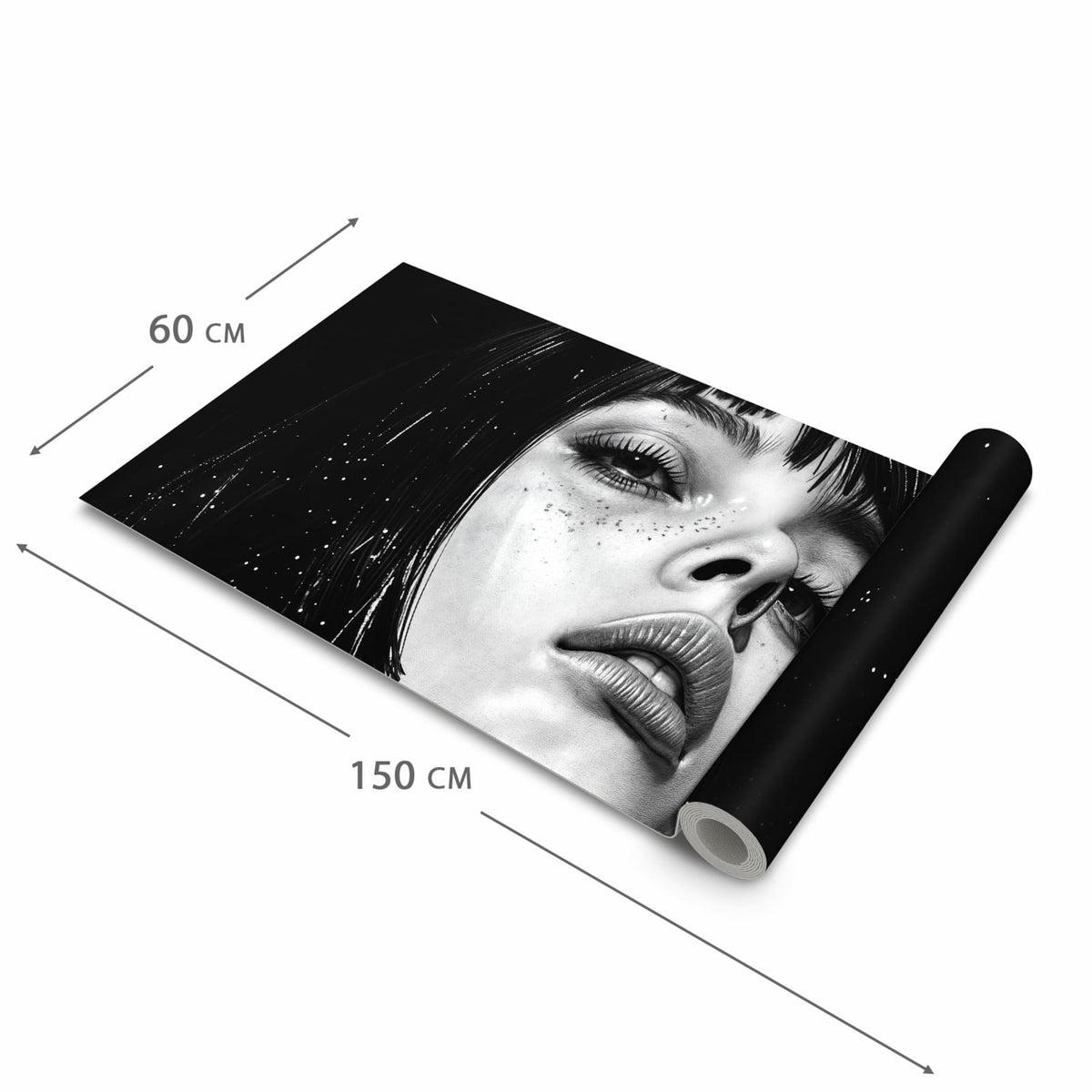 Waschbarer Küchenläufer mit Motiv Mystischer Blick in der Größe 60x240 cm für angenehme Haptik