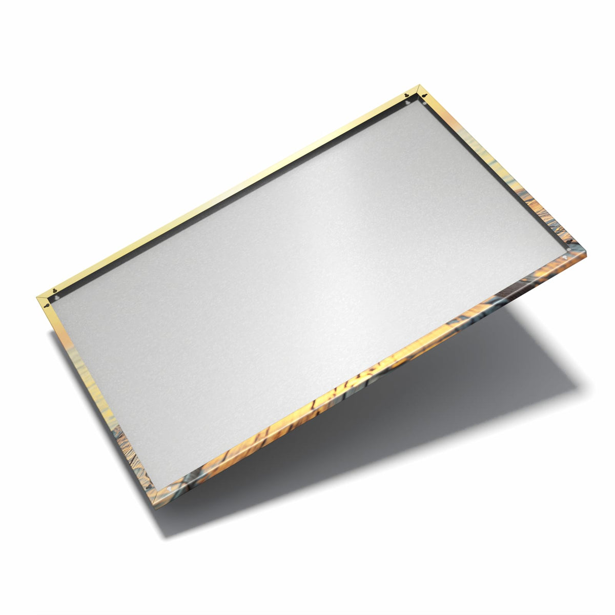 Nur 7 mm – liegt eng an der Wand – Metall Magnettafel - Holzsteg am Meer