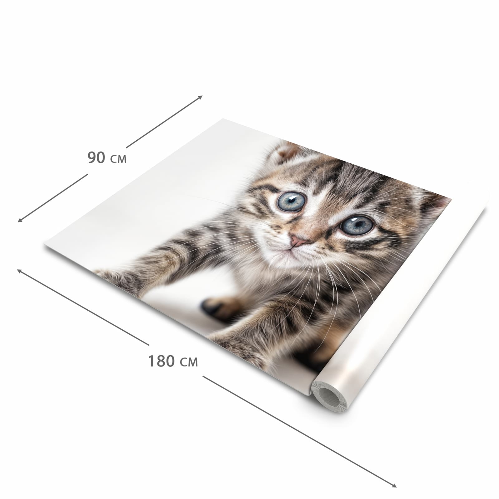 Geräuschdämpfender Küchenteppich mit Motiv Sanfte Katzenjunges in der Grösse 60x150 cm