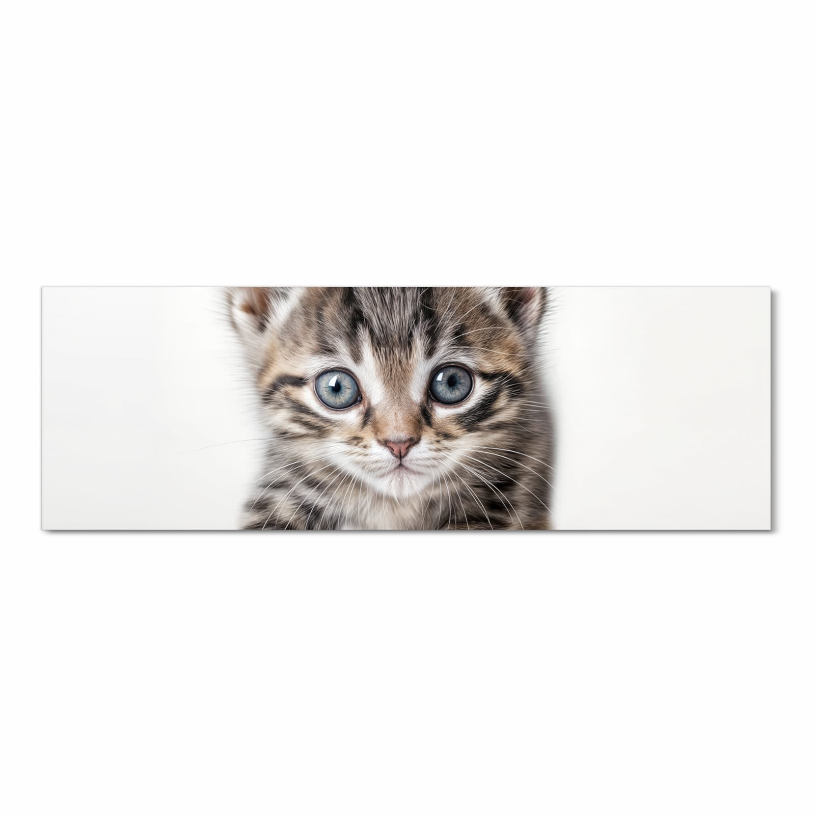 Komfortabler waschbarer Läufer für die Küche mit Motiv Sanfte Katzenjunges in Frontansicht