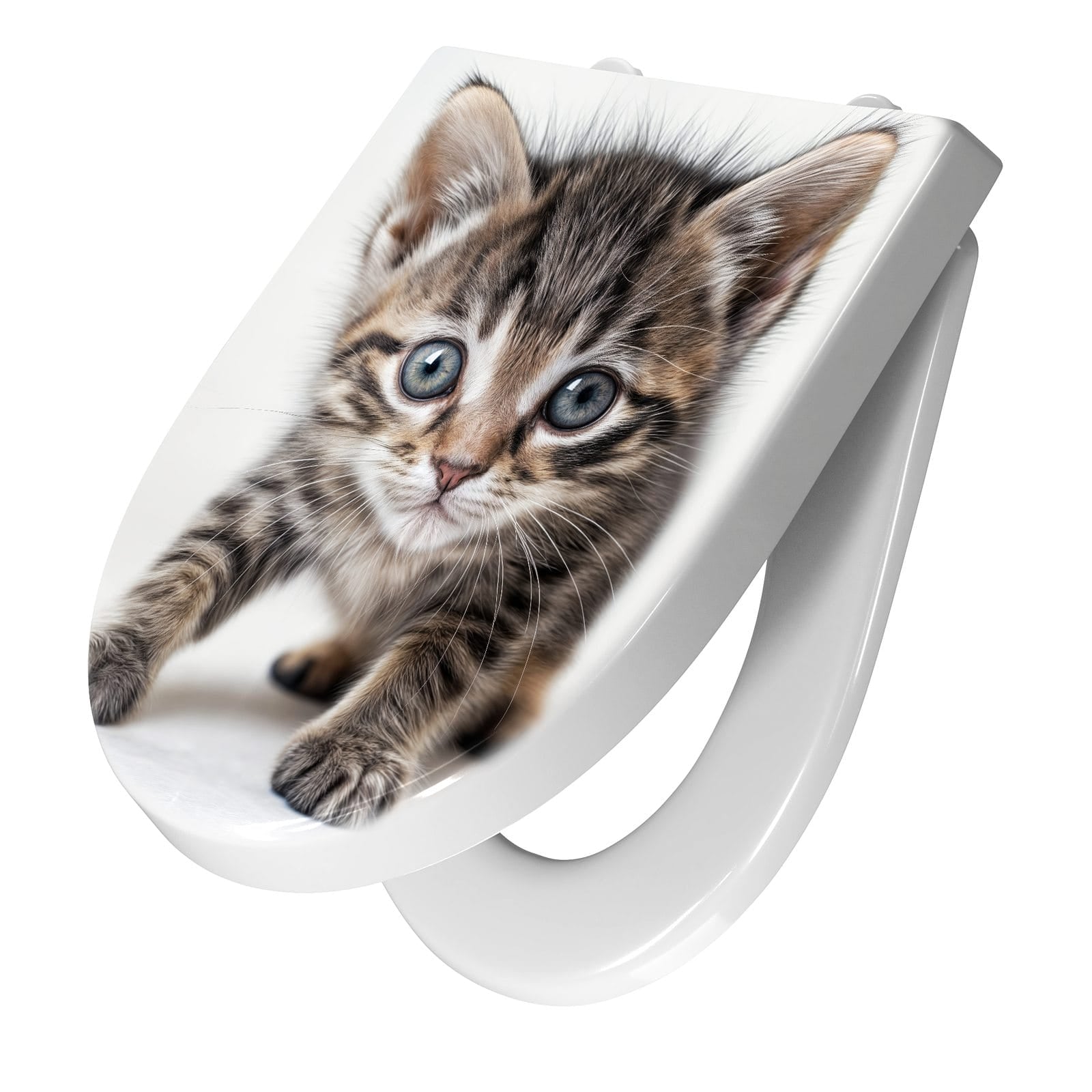 WC-Sitz mit Absenkautomatik Sanfte Katzenjunges