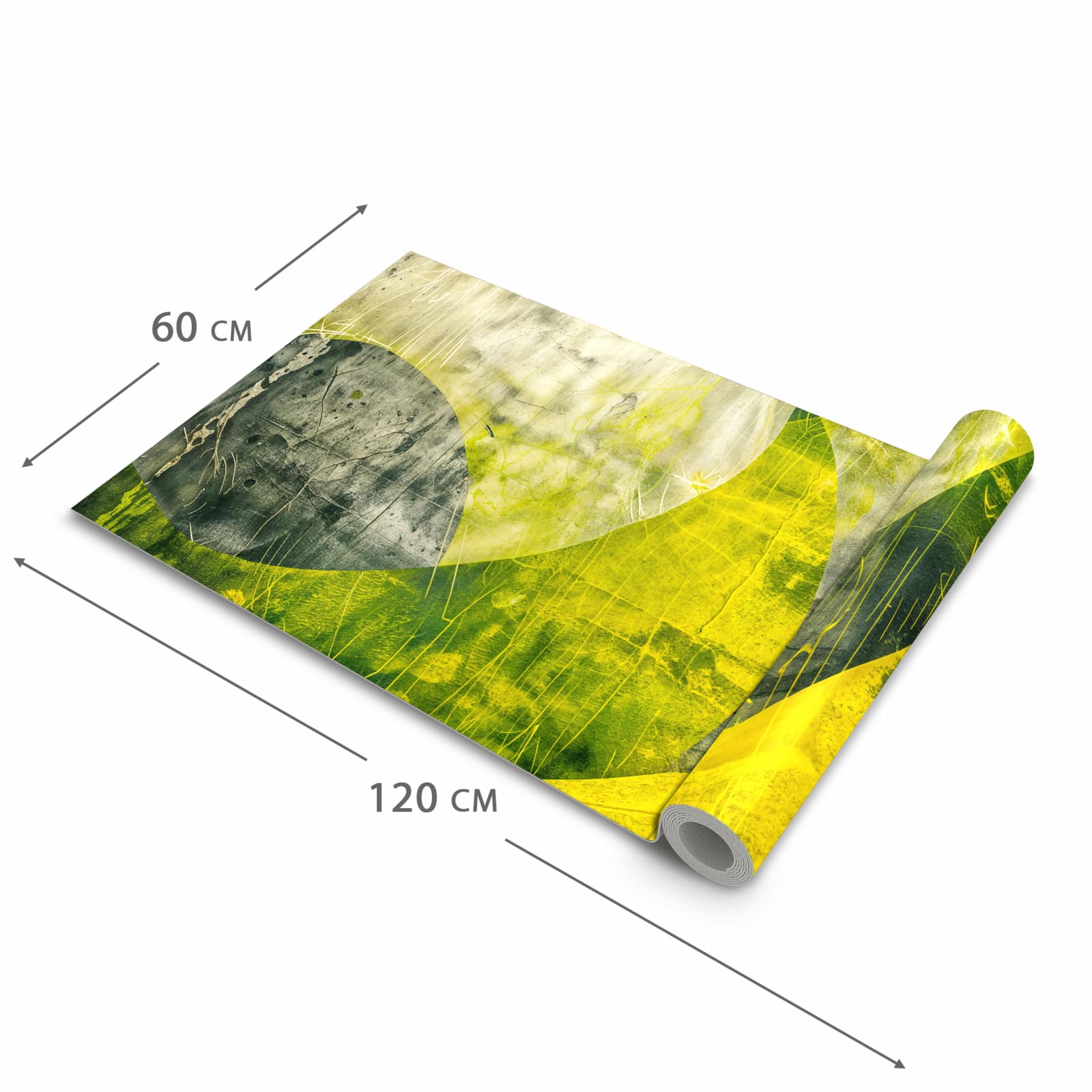 Wasserabweisender Küchenteppich mit Motiv Abstraktkunst in der Grösse 60x120 cm