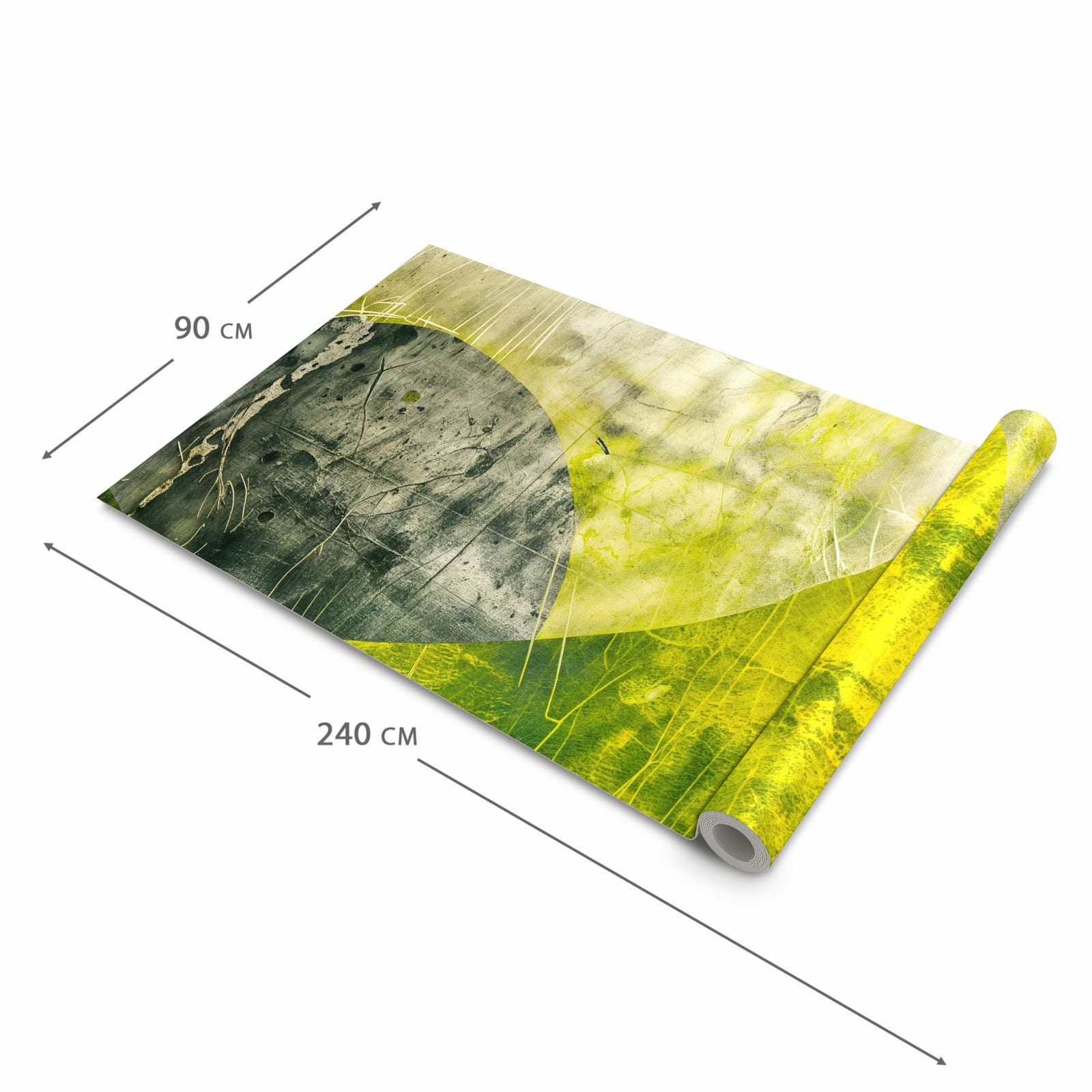 Strapazierfähiger waschbarer Küchenläufer mit Motiv Abstraktkunst in der Grösse 60x150 cm