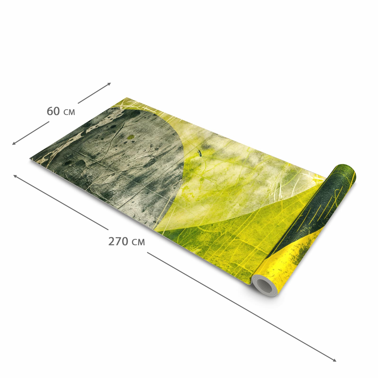 Langlebiger Küchenläufer mit Motiv Abstraktkunst in der Grösse 60x150 cm