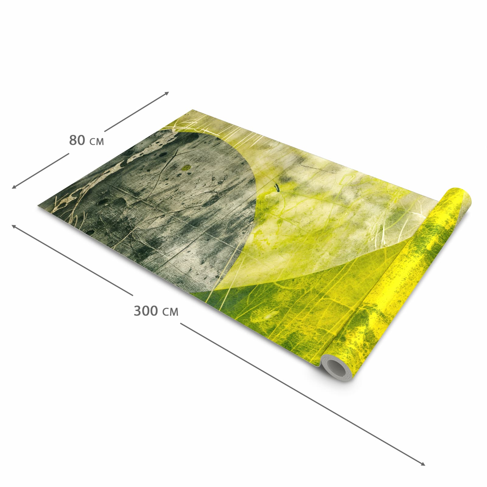 Teppichläufer Küche mit Motiv Abstraktkunst in der Grösse 60x150 cm - angenehme Haptik