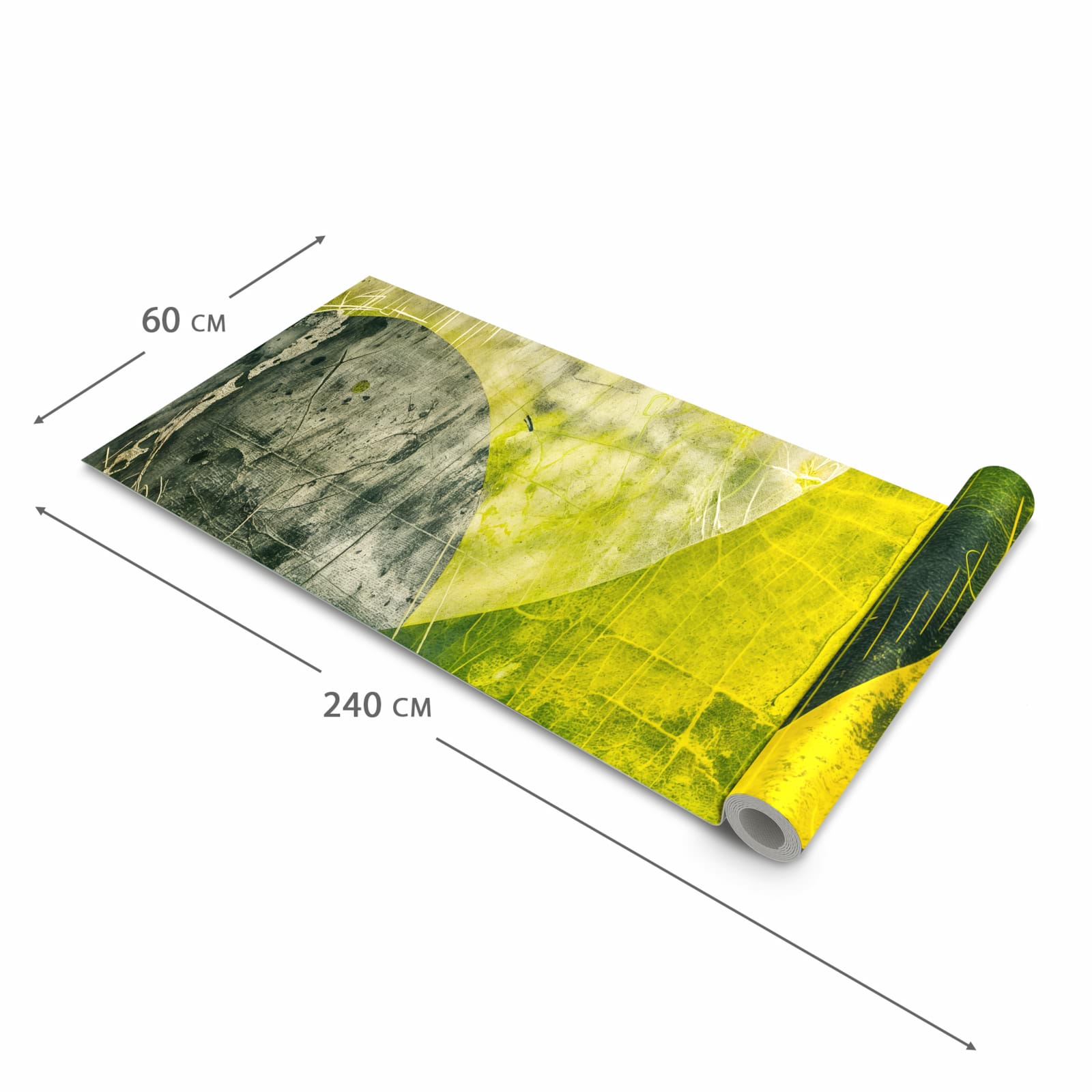 Geruchsneutraler Küchenläufer mit Motiv Abstraktkunst in der Grösse 60x120 cm