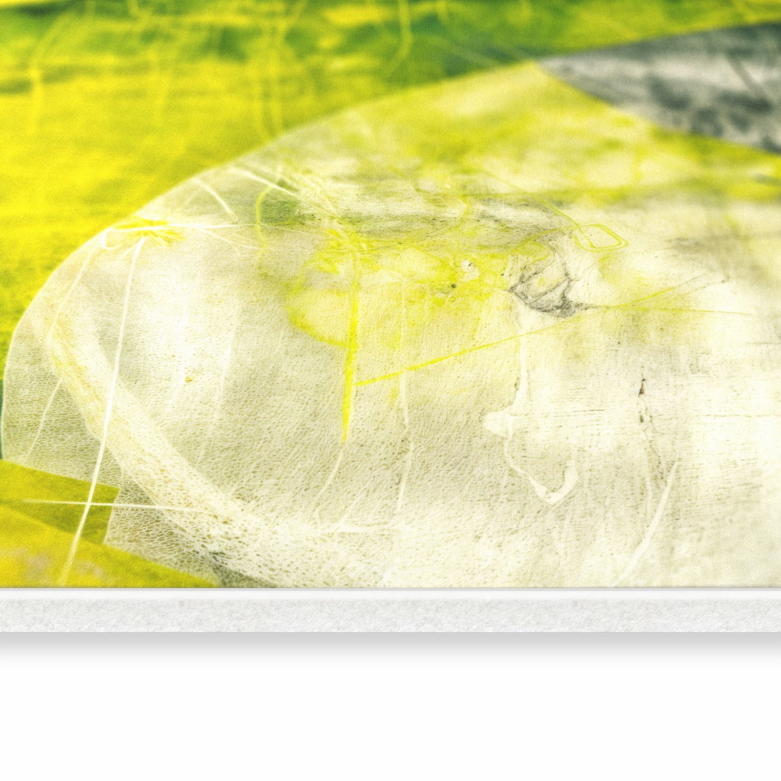 Ordnungsliebender Küchenläufer mit Motiv Abstraktkunst in seitlicher Ansicht