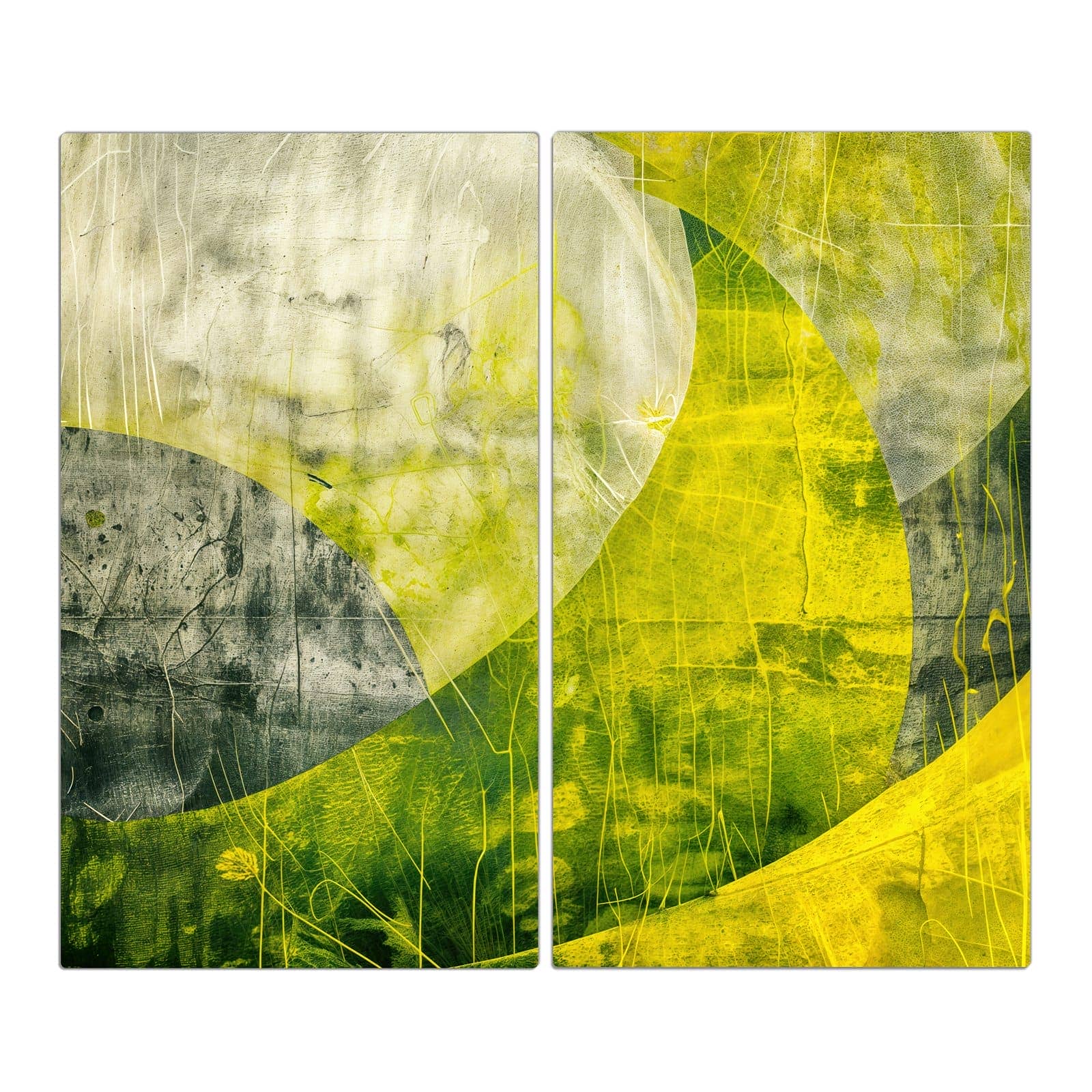 2-teilige Glasplatte für Herd mit Abstraktkunst-Motiv in der Frontansicht #grösse_2-Teilig (60x52cm)