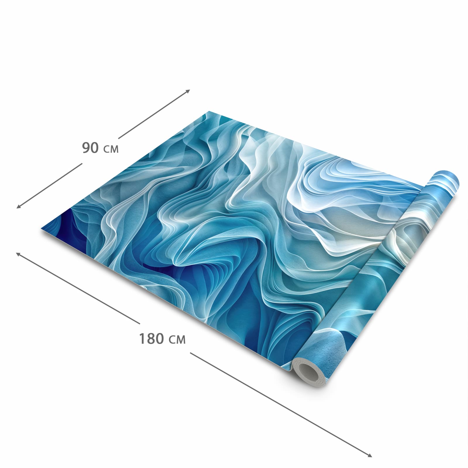 UV-beständiger Küchenteppich mit Motiv Wellenfließend in der Grösse 60x120 cm