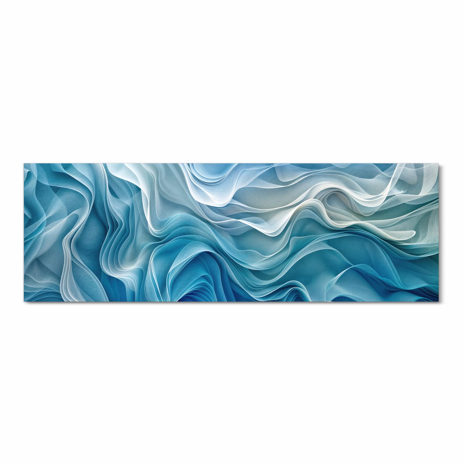 Waschbarer Küchenläufer nach Maß mit Motiv Wellenfließend in Frontansicht