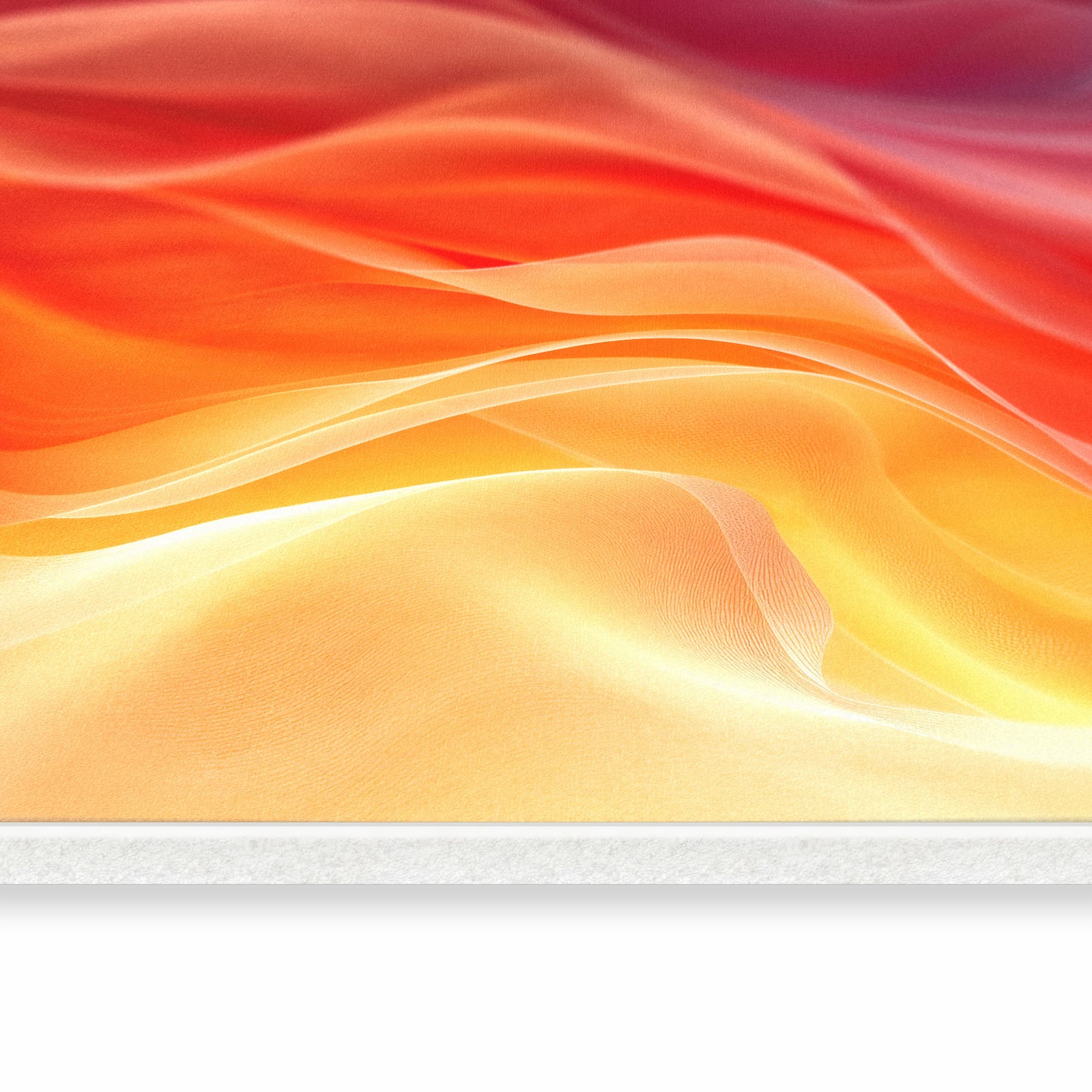 Feuchtigkeitsresistenter Läufer für die Küche mit Motiv Sanfte Farbwirbel in seitlicher Ansicht